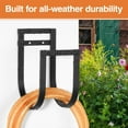 thumbnail image 4 of Garden Hose Holder Wall Mount - Metal Water Hose Hanger for Outside, Durable Hose Hook for Garden, Garage, or Yard Storage, 4 of 14