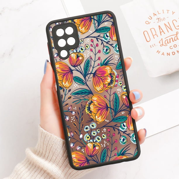 Funda dura de flores mate para Samsung Galaxy, carcasa para Samsung Galaxy A13, A33, A52, A52S, A32, A51, A23, A22, A21s, A72, A71, A50, A14, A12 Fivean unisex