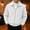 White, variant on Mens Corduroy Bomber Jacket with Pocekts Full Zip Lapel Long Sleeve Lightweight Casual Shirt Jacekt Khaki XL