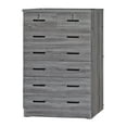 thumbnail image 4 of Home Furniture Cindy 7 Drawer Chest Wooden Dresser with Lock - Gray, 4 of 7