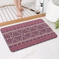 thumbnail image 4 of Brown Ethnic Pattern Bathroom Rugs Mat,Non Slip Microfiber Bathroom Rug,Rubber Backing,Soft Bathroom Mats for Bathroom Floor,Tub and Shower,17x27in(43x68cm), 4 of 5