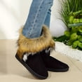 thumbnail image 4 of Women's Long Faux Fur Anti-Slip Plush Warm Boots, Comfortable Soft Warmth, Superfine Fiber Upper And Inner, Rubber Sole, Low Platform Heel, 4 of 7