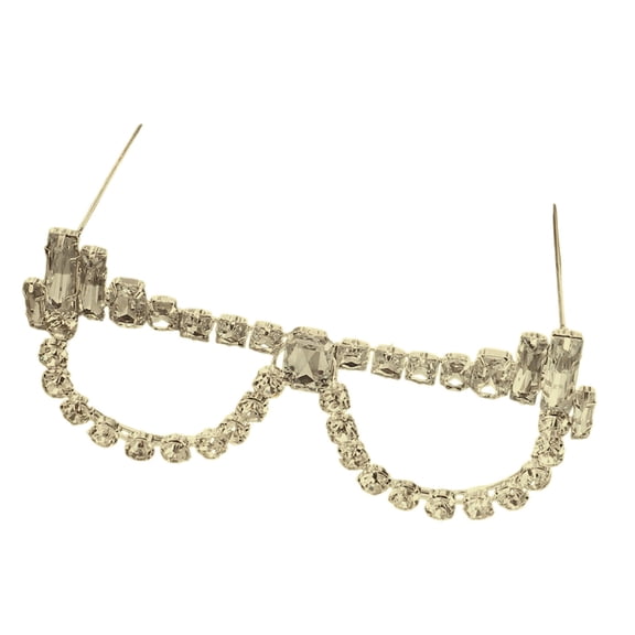 Yokua No Lens Crystal Glasses Frame Rhinestones Sunglass Funny Party Eyewear Gift
