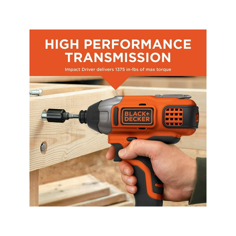  BLACK+DECKER 20V MAX Cordless Drill and Impact Driver, Power  Tool Combo Kit with Battery and Charger (BD2KITCDDI) : Tools & Home  Improvement