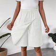 thumbnail image 3 of Spring Summer Solid Color 5 Pocket Casual Skirt Pants Women's Shorts Style Casual Pants Skirt, 3 of 8