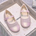 thumbnail image 5 of Fesfesfes Princess Style Comfortable Low Heel Dress Footwear for Girls,Cute Crystal Bow Dress Shoes with Pearl Details for Holiday and Wedding Events(Pink#3,5.5-6 Years), 5 of 7