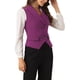 thumbnail image 4 of CHALECO DE TRAJE PARA MUJER INSPIRADOR CHIC, DOBLE BOTONADURA, CON SOLAPA, VESTIDO ELEGANTE, TALLA XL, MORADO OSCURO, 4 of 6