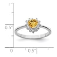 thumbnail image 5 of 925 Sterling Silver Rhodium Citrine Ring Size 8, 5 of 6