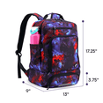 thumbnail image 2 of J World Unisex Packmate 2 in 1 Backpack With Built-in Lunch Bag, Galaxy, 2 of 8