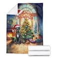 thumbnail image 2 of Merry Christmas Great Dane Santa Hat Xmas Tree Winter Holiday Cozy Fleece Blanket Danes Dog Lover Gifts Warm Soft Throw Blanket - 01013, 2 of 5
