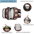 thumbnail image 3 of FORMRS Unisex School Backpack 17" Student Travel Bag with Laptop Compartment, Star Spangled Squares, 3 of 7