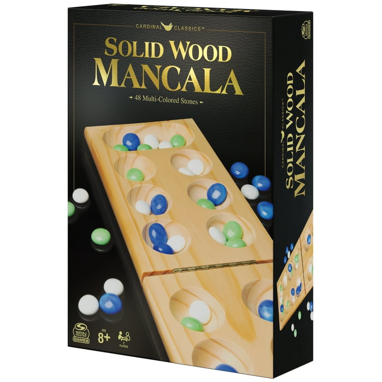 Mancala Strategy Board Game with Wood Board for Adults and Kids