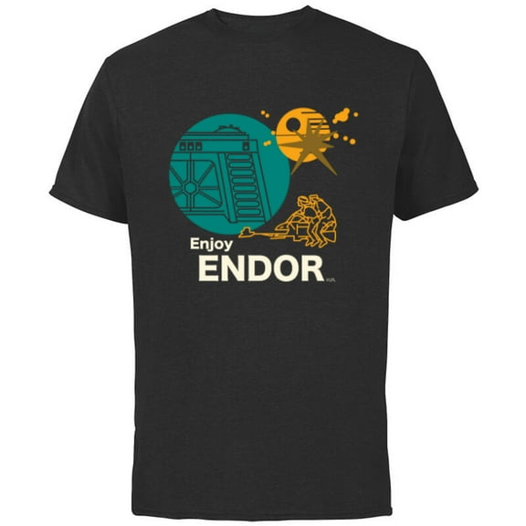 Star Wars Return of the Jedi Enjoy Endor - Short Sleeve Cotton T-Shirt for Adults - Customized-White