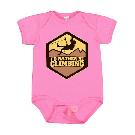 

Inktastic I d Rather Be Climbing Gift Baby Boy or Baby Girl Bodysuit