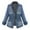 Blue, variant on Tiqkatyck Jackets for Women Plus Size Casual Womens Women Denim Oversize Jeans Chain Jacket Pocket Coat Denim Jacket for Women, Blue Jean Jacket Women L