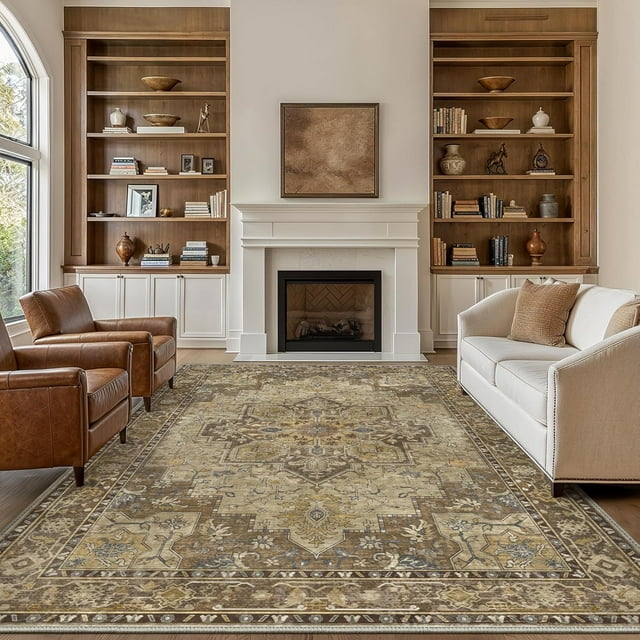 Area Rugs x for Living Room Machine Washable Rug for Hallway Kitchen Low Pile Print Rug for Bedroom Dining Room Home Office