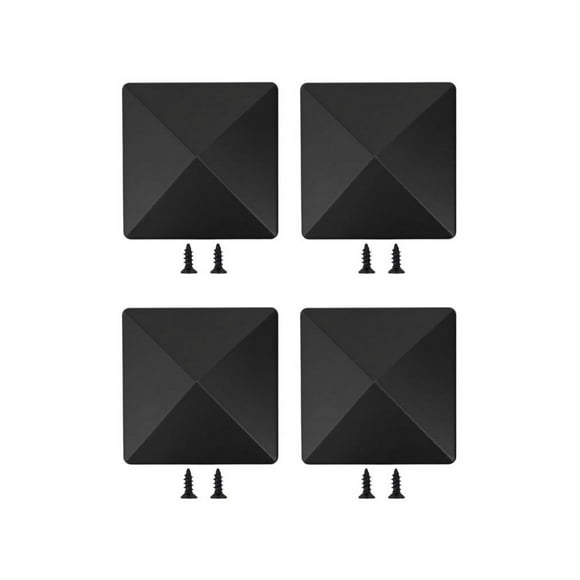 Protection Black Plastic Fence Post Cap For 4X4 Inches Posts Set Of 12