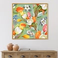thumbnail image 2 of Designart 'Blooming Orange and White Tulips II' Traditional Framed Canvas Wall Art Print, 2 of 5