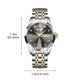 thumbnail image 3 of Reloj luminoso de acero inoxidable para hombre, reloj de pulsera de cuarzo resistente al agua con reloj moderno a juego para pareja, regalo para él, reloj de cuarzo de acero inoxidable, 3 of 5