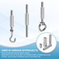 thumbnail image 5 of M6x1mm 5 Pack 304 Stainless Steel Round Connector Nuts,0.39"OD x 1.57"H, 5 of 6