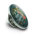 thumbnail image 2 of Merry Christmas Wreath Mistletoe Bell Metal 0.75" Lapel Hat Pin Tie Tack Pinback, 2 of 5
