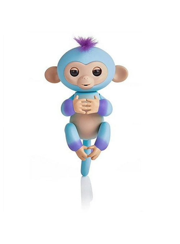 WowWee Fingerlings Interactive Baby Monkey Toy: Ava (Blue) Electronic Pet