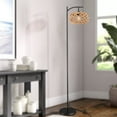thumbnail image 4 of IC INSTANT COACH Boho Farmhouse Floor Lamp & Foot Switch - 4.9FT Rattan Standing Lamp for Living Room, Bedroom, Office - Modern Rustic Lighting with Easy Assembly, 4 of 7
