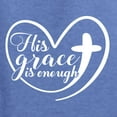 thumbnail image 5 of Wild Bobby His Grace Is Enough Heart Inspirational/Christian Men Graphic Tee, Vintage Heather Blue, X-Large, 5 of 5