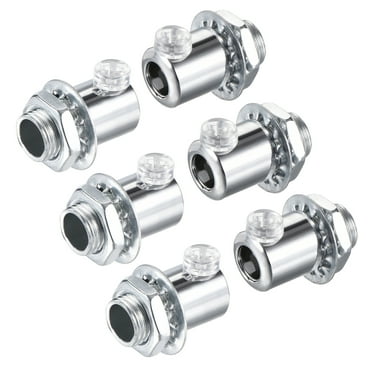 Uxcell Metal Cable Glands Cord Grips Screw Lock for Wiring Ceiling Lamp Chrome 6 Pack