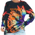 thumbnail image 1 of Camiseta suelta estampada a la moda para mujer, blusa de manga larga, cuello redondo, camisetas informales Pompotops FGAJ10151, 1 of 5