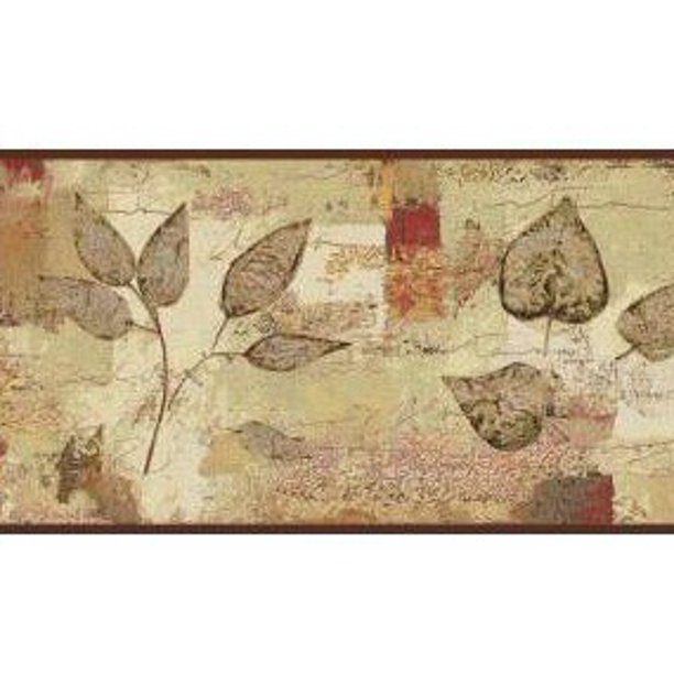 879142 Botanical Leaves Pressed Wallpaper Border BP8347bd