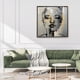 thumbnail image 2 of Cuadro  decorativo moderno para sala o recamara Silueta de Rostro de Mujer con Toques Dorados Tipo Pintura Canvas Moderno Estilo Abstracto Acabado Galería Listo para Colgar Marco Flotante Plateado Maxigráfica Shop  Cuadro Retrato Abstracto, 2 of 9