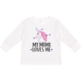 thumbnail image 3 of Inktastic My Meme Loves Me Girl Unicorn Girls Long Sleeve Toddler T-Shirt, 3 of 5