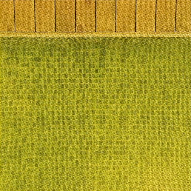 Ahgly Company Machine Washable Indoor Square Transitional Dark Golden Rod Brown Area Rugs, 8' Square