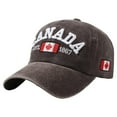 thumbnail image 1 of GDREDA Sun Hats Canada Baseball Cap Canada Day Embroidered Maple Leaf Flag Adjustable Hat，Coffee, 1 of 8