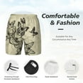 thumbnail image 3 of Daiia Vintage Floral Mens Swim Trunks Swim Shorts Quick Dry Swim Shorts with Mesh Lining Pockets-Small, 3 of 9