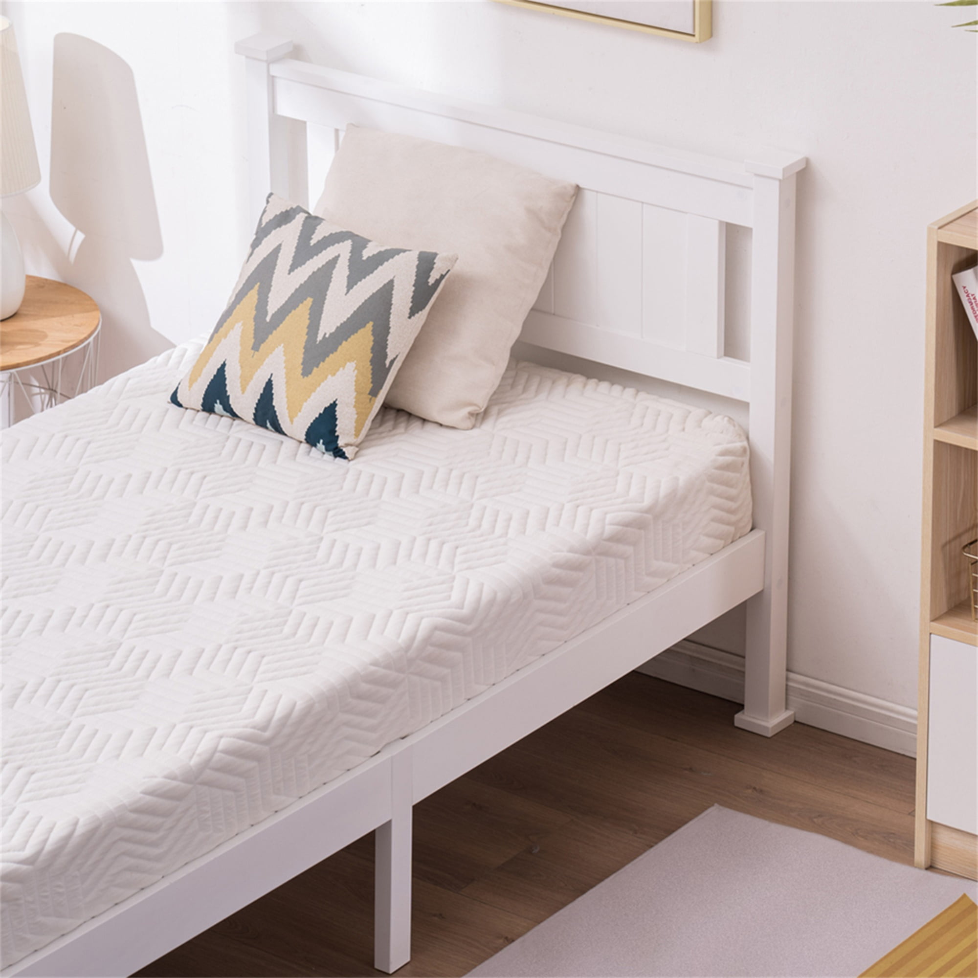 Kadyn Bed Bed Frame Platform Bed, Solid Pine Bed Frame with Sturdy Wood Slats, Modern Style Vertical Bed , Durable Upright Bed