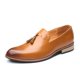 thumbnail image 1 of Zapatos de boda para hombre, de cuero, con punta puntiaguda, de cuero, para negocios, informales, de vestir, suaves, de cuero (25,5 cm), 1 of 3
