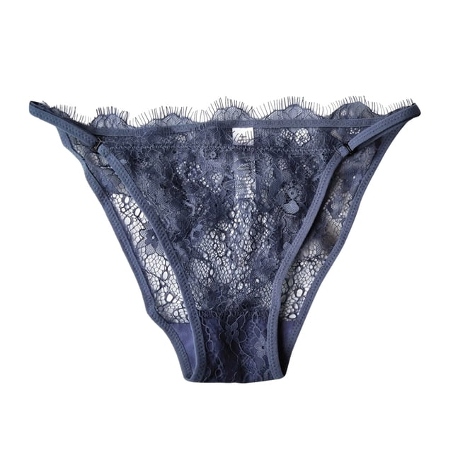 Aayomet Culottes pour Femmes en Dentelle Taille Basse (Bleu, m)
