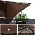 thumbnail image 4 of AVAWING 10 x 10FT Outdoor Gazebo, Patio Double Waterproof Soft-Top Canopy, Chocolate, 4 of 10