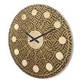 thumbnail image 3 of Designart 'Metallic Golden Luxury Geometrics XII XXI' Mid-Century Modern Wood Wall Clock, 3 of 5