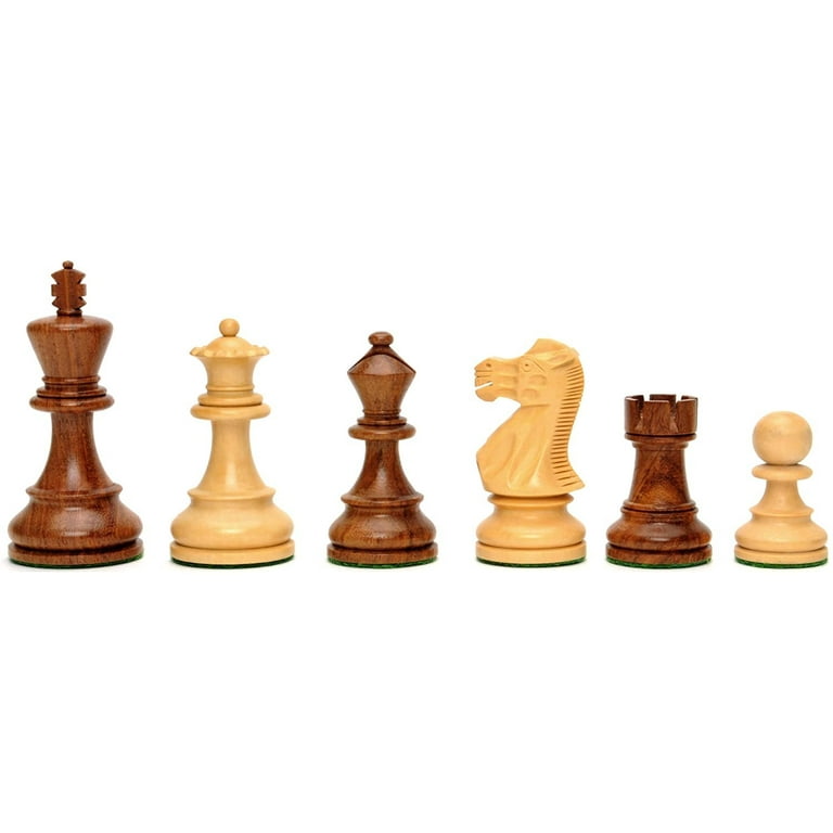 WE Games Luxury English Style Chess Set - Weighted Pieces & Walnut