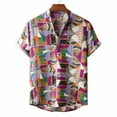 thumbnail image 4 of Palato Mens T Shirts,Men Hawaiian Short Sleeve Beach Shirt Printed Summer Casual Button Down Shirts, 4 of 9