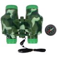 thumbnail image 1 of Prismáticos para observación de aves para niños con brújula: telescopio verde para jóvenes naturalistas que buscan aventuras al aire libre, 1 of 8