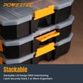 thumbnail image 4 of Caja organizadora de herramientas POWERTEC apilable con 17 compartimentos, paquete de 2, 4 of 7
