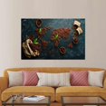 thumbnail image 1 of Framed Coffee World Map Wall Art in Modern Canvas for Kitchen Decor and Printable Wall Art Display, 1 of 1