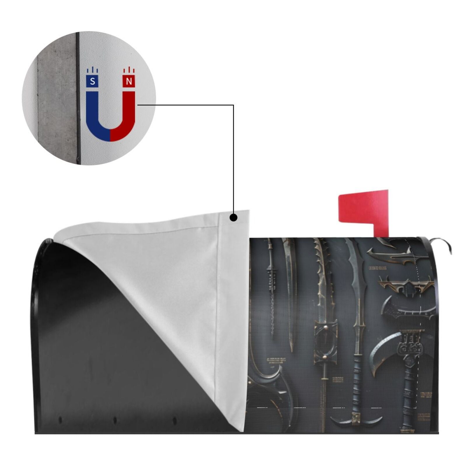Kdxio Magnetic Mailbox Cover 21x18 in Mailbox Cover Outdoor Decoration Holiday Mailbox Covers for Home Garden Yard-21x18 in