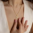 thumbnail image 5 of 14K Gold Plated Initial Necklace for Women - Personalized Letter Pendant, Dainty Box Chain Name Jewelry Gift for Her, 5 of 6