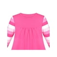 thumbnail image 4 of Girls Dress Pink Long Sleeve Heart Pocket Striped Casual Cotton 6 Years, 4 of 6