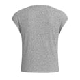 thumbnail image 2 of OGLCCG Girls Short Sleeve T-Shirts Summer Crewneck Side Slit Basic Tees Tops Solid Color Casual Slim Fit Crop Tops for Kids 5-15 Years, 2 of 7